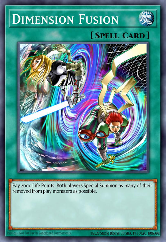(136) YuGiOh TCG RA03: Quarter Century Bonanza Single: Dimension Fusion (V.1 - Platinum Secret Rare)  Platinum Secret Rare