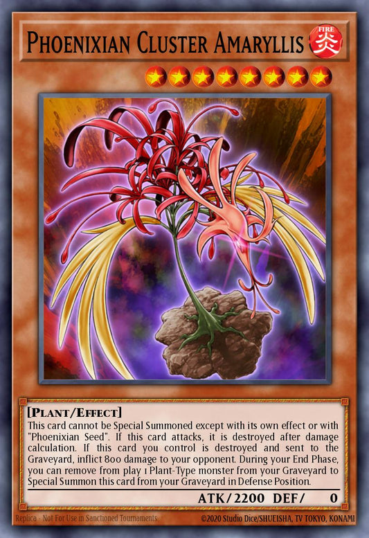 (136) YuGiOh TCG RA04: Quarter Century Stampede Single: Phoenixian Cluster Amaryllis (V.1 - Platinum Secret Rare)  Platinum Secret Rare