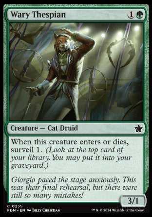 (235) Magic The Gathering Magic: The Gathering Foundations Single: Wary Thespian  Common