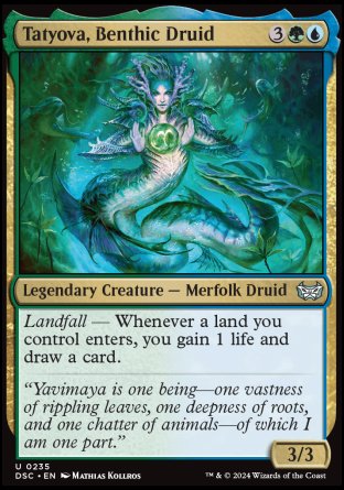 (235) Magic The Gathering Commander: Duskmourn: House of Horror Single: Tatyova, Benthic Druid Holo Uncommon