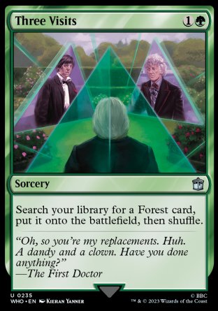 (235) Magic The Gathering Universes Beyond: Doctor Who Single: Three Visits Holo Uncommon