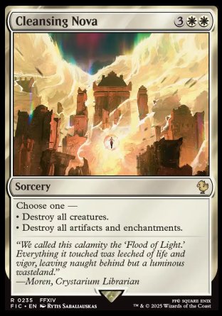 (235) Magic The Gathering Commander: Magic: The Gathering - FINAL FANTASY Single: Cleansing Nova  Rare
