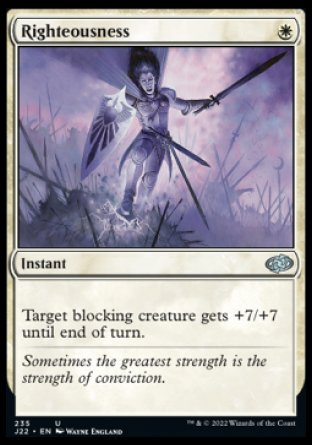 (235) Magic The Gathering Jumpstart 2022 Single: Righteousness  Uncommon
