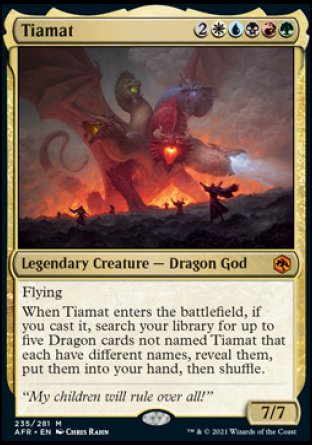 (235) Magic The Gathering Adventures in the Forgotten Realms Single: Tiamat  Mythic