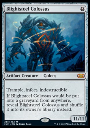 (235/332) Magic The Gathering Double Masters Single: Blightsteel Colossus  Mythic