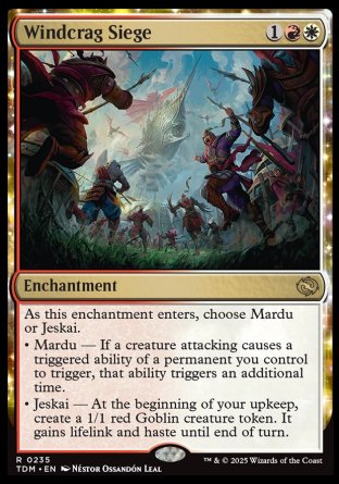 (235) Magic The Gathering Tarkir: Dragonstorm: Promos Single: Windcrag Siege (V.2)  Rare