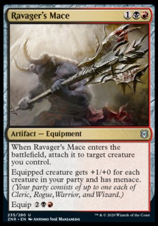 (235/280) Magic The Gathering Zendikar Rising Single: Ravager's Mace  Uncommon