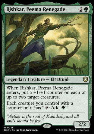 (235) Magic The Gathering Commander: Bloomburrow Single: Rishkar, Peema Renegade  Rare
