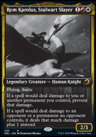 (235) Magic The Gathering Innistrad: Double Feature Single: Rem Karolus, Stalwart Slayer Holo Rare