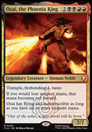 (235) Magic The Gathering Magic: The Gathering | Avatar: The Last Airbender: Promos Single: Ozai, the Phoenix King Holo Mythic