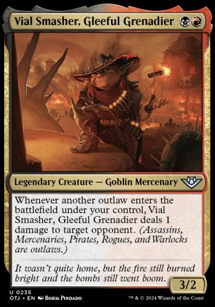 (235) Magic The Gathering Outlaws of Thunder Junction Single: Vial Smasher, Gleeful Grenadier  Holo Uncommon