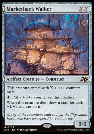 (235) Magic The Gathering Aetherdrift Single: Marketback Walker  Rare