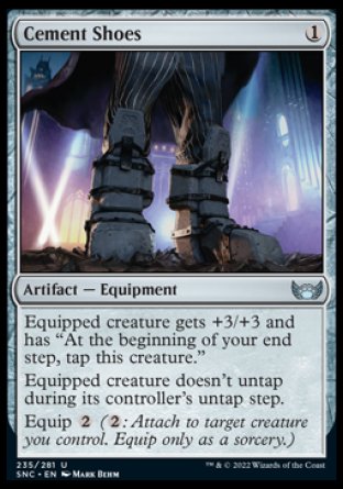(235) Magic The Gathering Streets of New Capenna Single: Cement Shoes Holo Uncommon