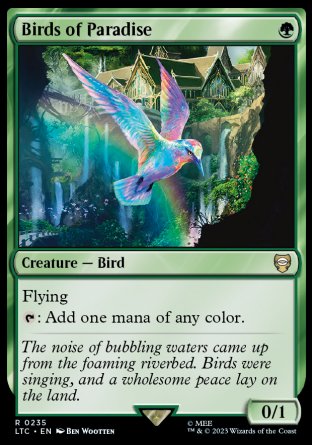 (235) Magic The Gathering Commander: The Lord of the Rings: Tales of Middle-earth Single: Birds of Paradise  Rare