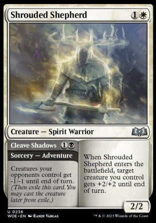 (236) Magic The Gathering Wilds of Eldraine Single: Shrouded Shepherd // Cleave Shadows Holo Uncommon