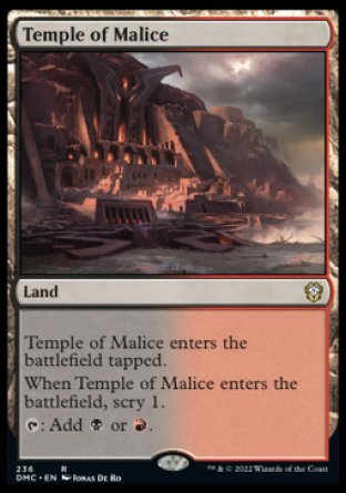 (236) Magic The Gathering Commander: Dominaria United Single: Temple of Malice  Rare