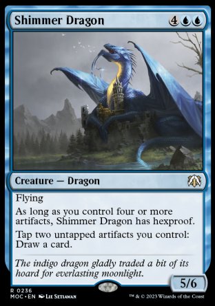 (236) Magic The Gathering Commander: March of the Machine Single: Shimmer Dragon  Rare