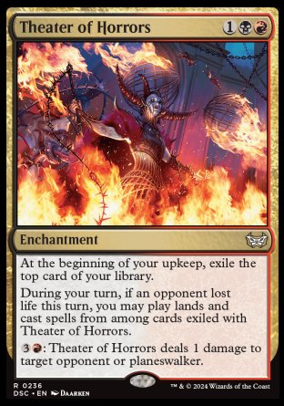 (236) Magic The Gathering Commander: Duskmourn: House of Horror Single: Theater of Horrors  Rare