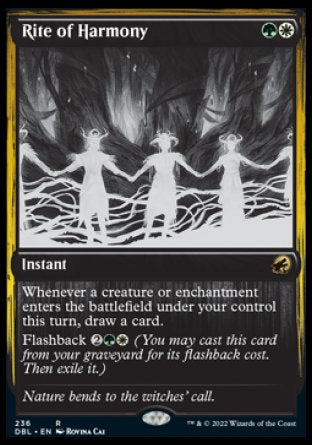 (236) Magic The Gathering Innistrad: Double Feature Single: Rite of Harmony  Rare
