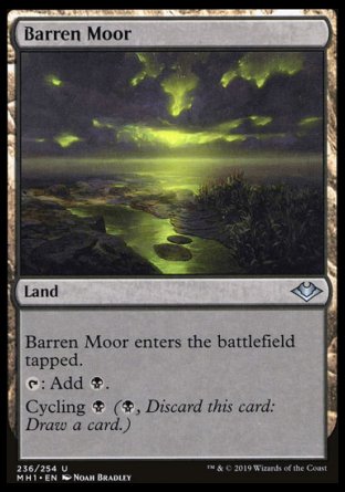 (236/254) Magic The Gathering Modern Horizons Single: Barren Moor  Uncommon