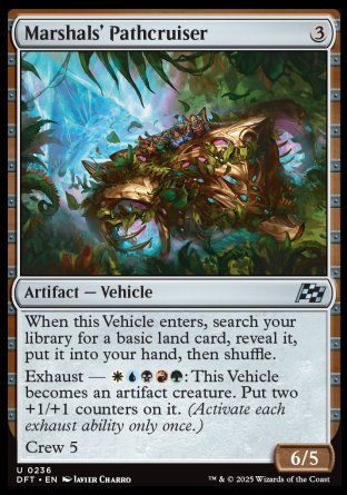 (236) Magic The Gathering Aetherdrift Single: Marshals' Pathcruiser Holo Uncommon