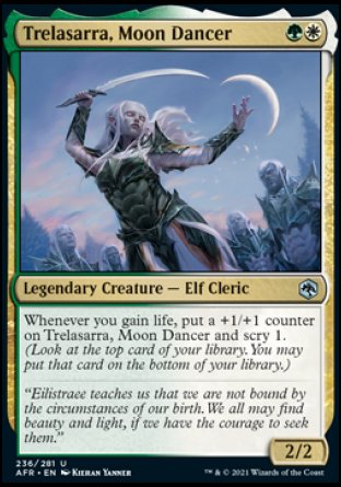 (236) Magic The Gathering Adventures in the Forgotten Realms Single: Trelasarra, Moon Dancer Holo Uncommon