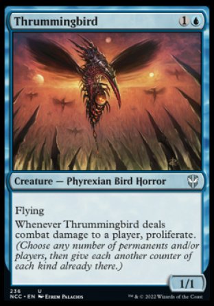 (236) Magic The Gathering Commander: Streets of New Capenna Single: Thrummingbird  Uncommon