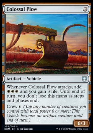 (236/285) Magic The Gathering Kaldheim Single: Colossal Plow Holo Uncommon