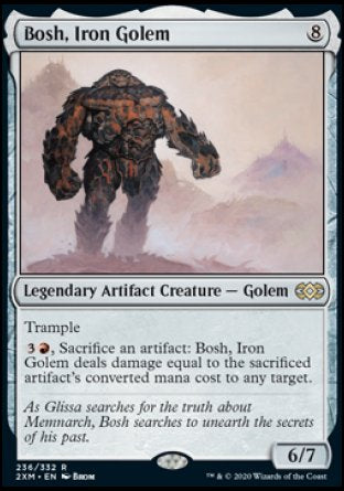 (236/332) Magic The Gathering Double Masters Single: Bosh, Iron Golem Holo Rare