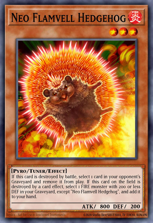 (070) YuGiOh TCG HAC1: Hidden Arsenal: Chapter 1 Single: Neo Flamvell Hedgehog (V.2 - Parallel Rare)  Parallel Rare