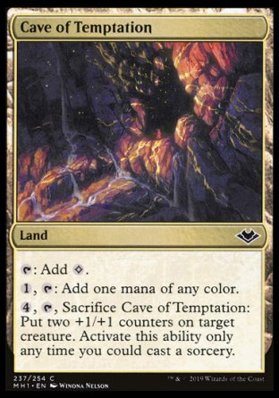 (237/254) Magic The Gathering Modern Horizons Single: Cave of Temptation Holo Common