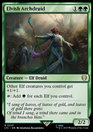 (237) Magic The Gathering Commander: The Lord of the Rings: Tales of Middle-earth Single: Elvish Archdruid  Rare