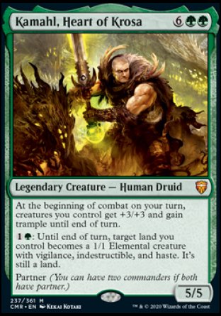 (237/361) Magic The Gathering Commander Legends Single: Kamahl, Heart of Krosa Holo Mythic