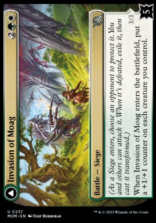 (237) Magic The Gathering March of the Machine Single: Invasion of Moag // Bloomwielder Dryads Holo Uncommon