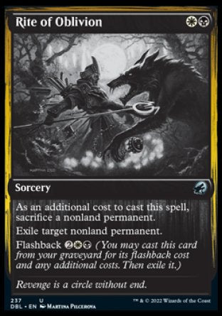 (237) Magic The Gathering Innistrad: Double Feature Single: Rite of Oblivion  Uncommon