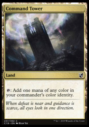 (237) Magic The Gathering Commander 2019 Single: Command Tower  Common