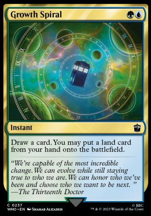 (237) Magic The Gathering Universes Beyond: Doctor Who Single: Growth Spiral Holo Common