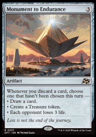 (237) Magic The Gathering Aetherdrift Single: Monument to Endurance  Rare