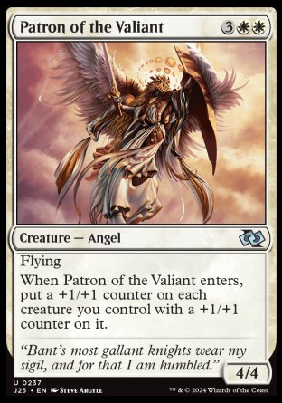 (237) Magic The Gathering Foundations Jumpstart Single: Patron of the Valiant  Uncommon
