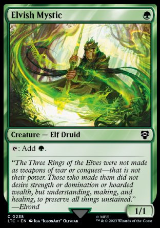 (238) Magic The Gathering Commander: The Lord of the Rings: Tales of Middle-earth Single: Elvish Mystic  Common