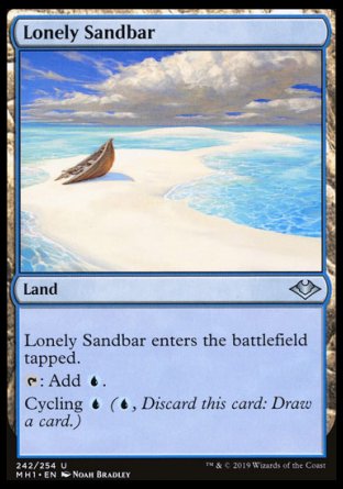 (238/254) Magic The Gathering Modern Horizons Single: Fiery Islet Holo Rare