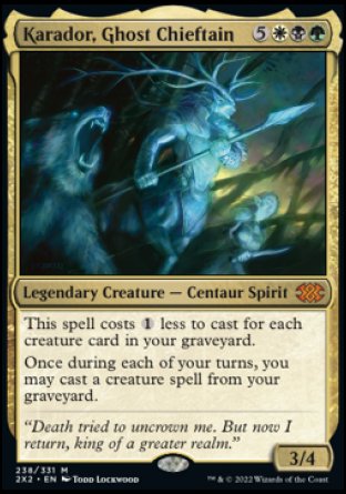 (238) Magic The Gathering Double Masters 2022 Single: Karador, Ghost Chieftain  Mythic
