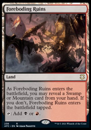 (238) Magic The Gathering Commander: Adventures in the Forgotten Realms Single: Foreboding Ruins  Rare
