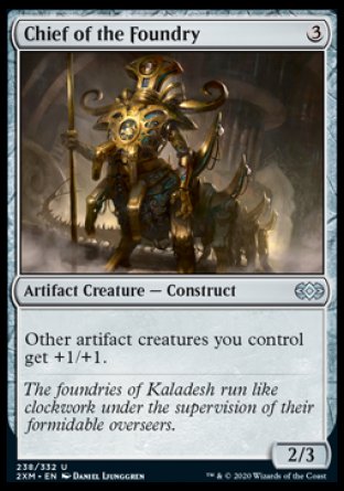 (238/332) Magic The Gathering Double Masters Single: Chief of the Foundry  Uncommon