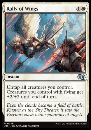 (238) Magic The Gathering Foundations Jumpstart Single: Rally of Wings  Uncommon