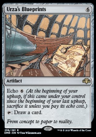 (238) Magic The Gathering Dominaria Remastered Single: Urza's Blueprints Holo Rare
