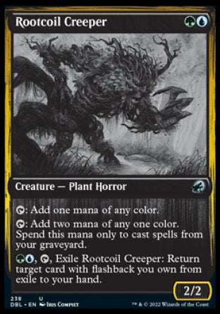 (238) Magic The Gathering Innistrad: Double Feature Single: Rootcoil Creeper Holo Uncommon