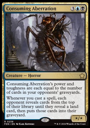 (238) Magic The Gathering Magic: The Gathering Foundations Single: Consuming Aberration  Rare