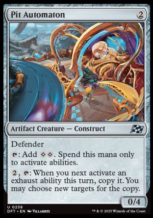 (238) Magic The Gathering Aetherdrift Single: Pit Automaton  Uncommon