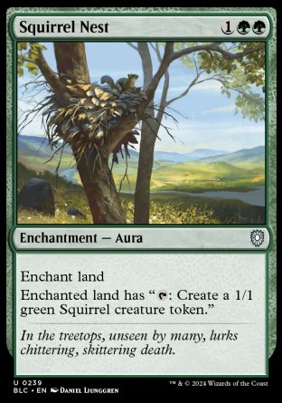 (239) Magic The Gathering Commander: Bloomburrow Single: Squirrel Nest  Uncommon